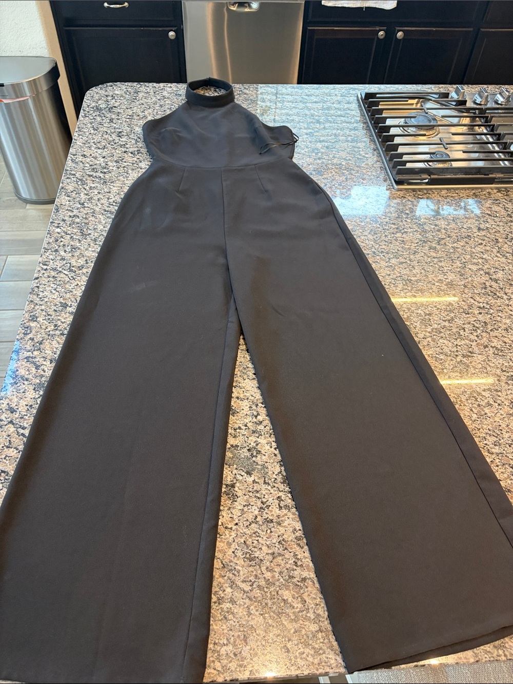 Baltic Born Black High-Neck Wide-Leg Jumpsuit